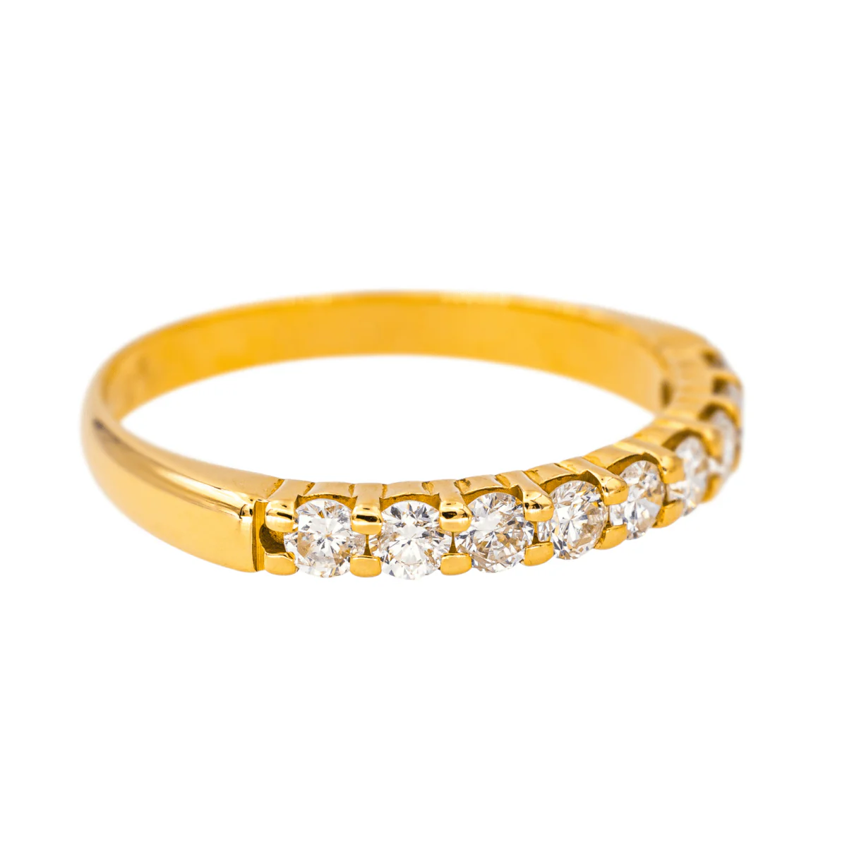 Bague Alliance en or jaune et diamants - Image 7