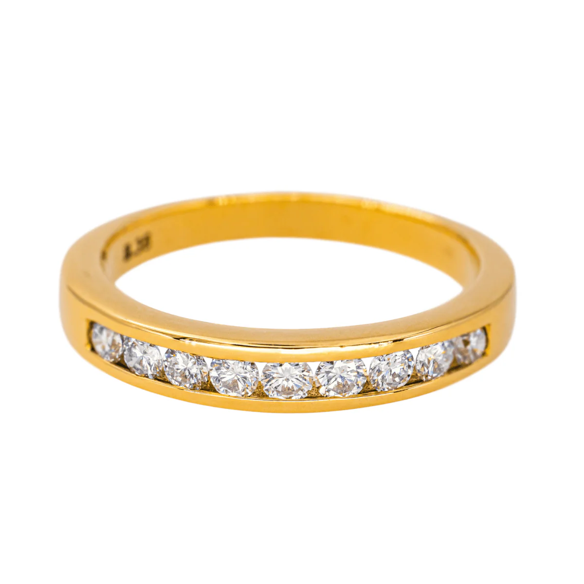 Bague Alliance en or jaune et diamants