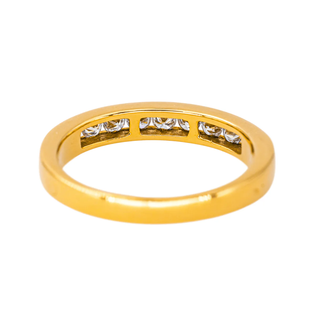 Bague Alliance en or jaune et diamants - Image 5