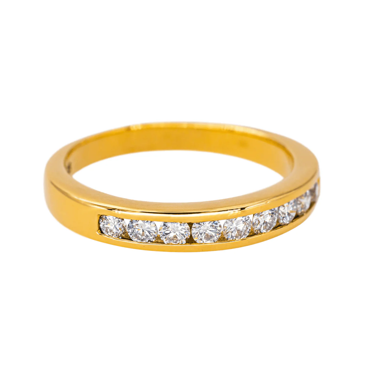 Bague Alliance en or jaune et diamants - Image 6