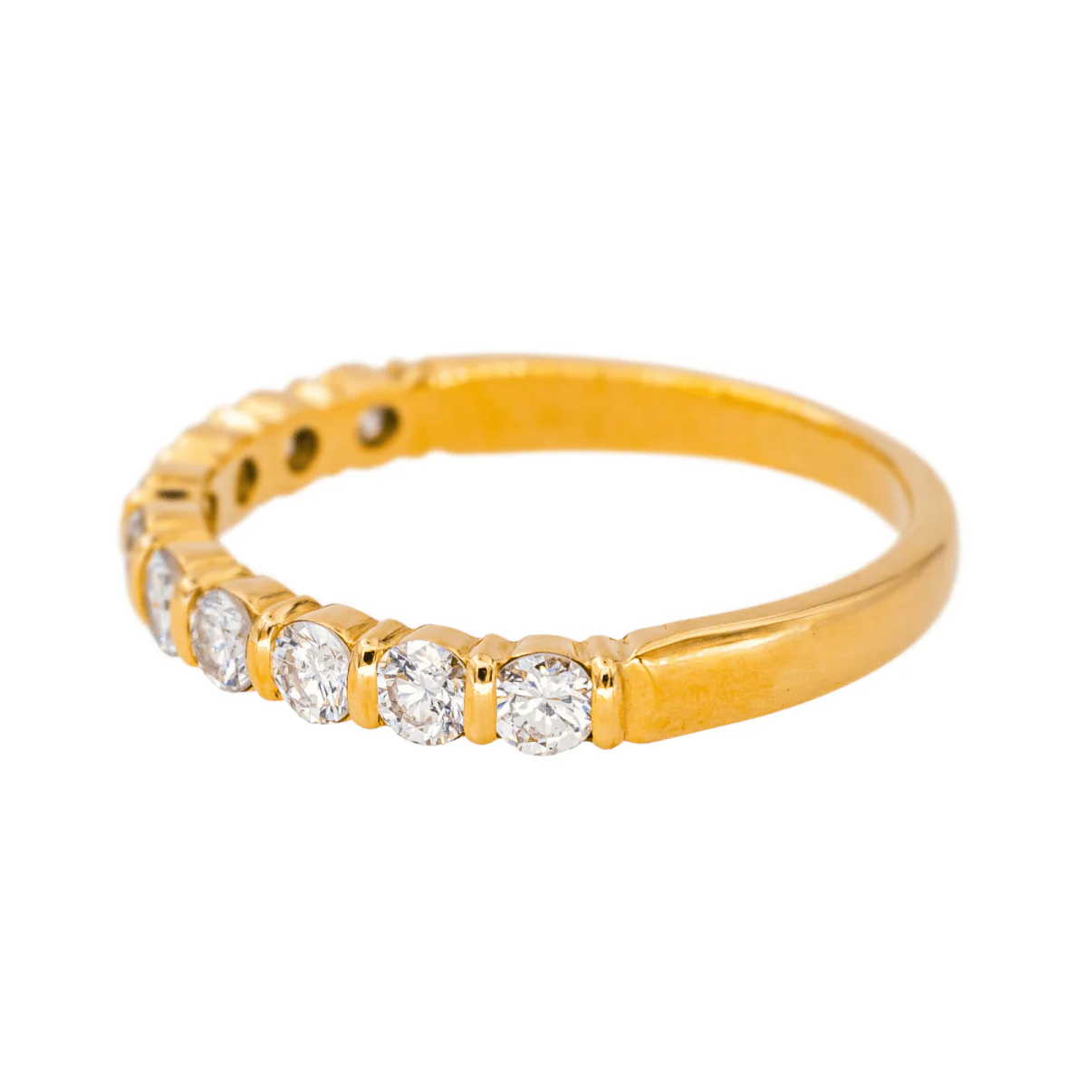 Bague Alliance en or jaune et diamants - Image 4