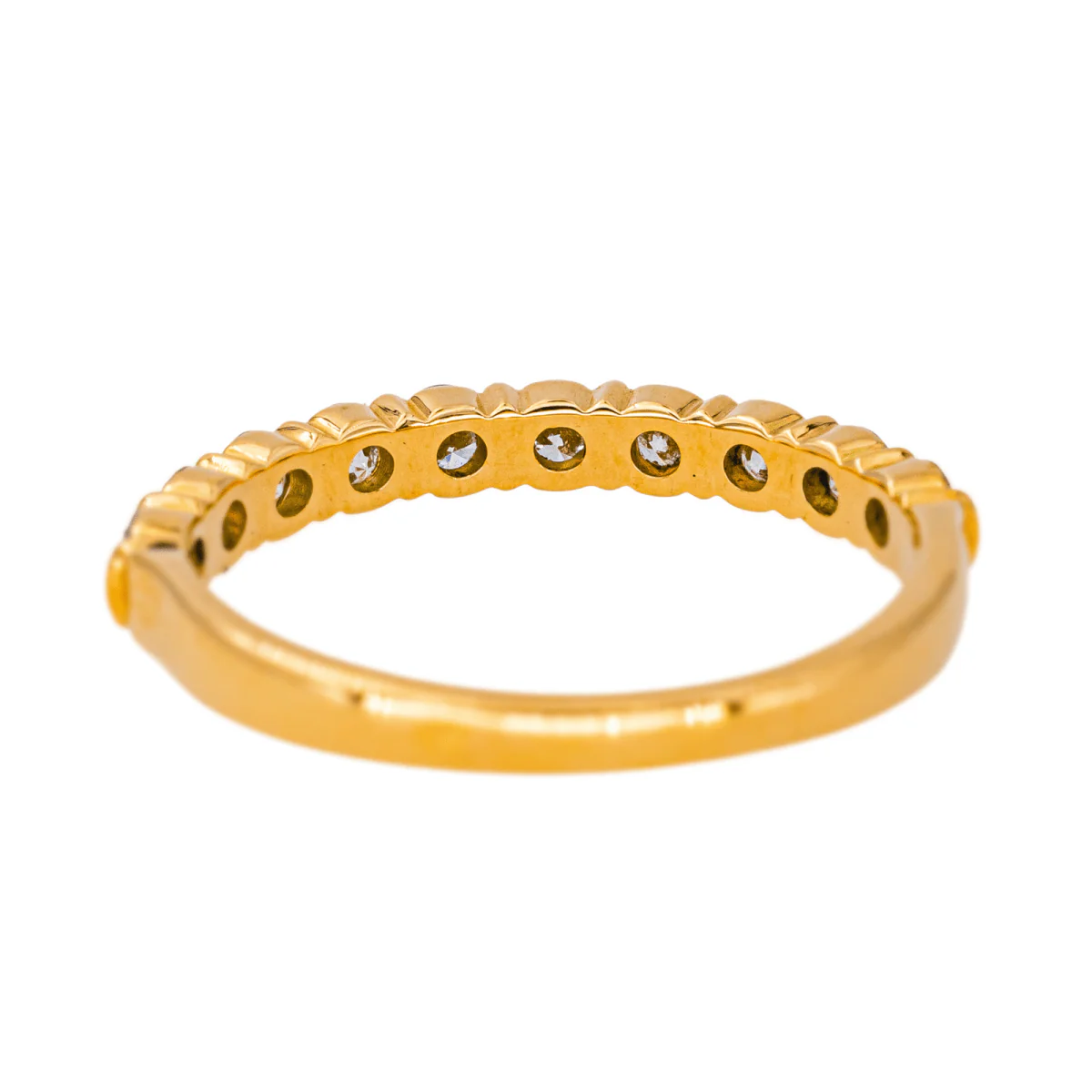 Bague Alliance en or jaune et diamants - Image 5