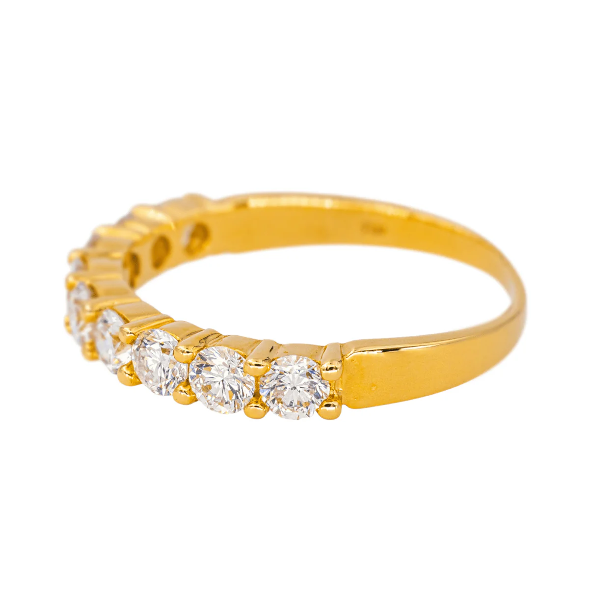 Bague Alliance en or jaune et diamants - Image 4