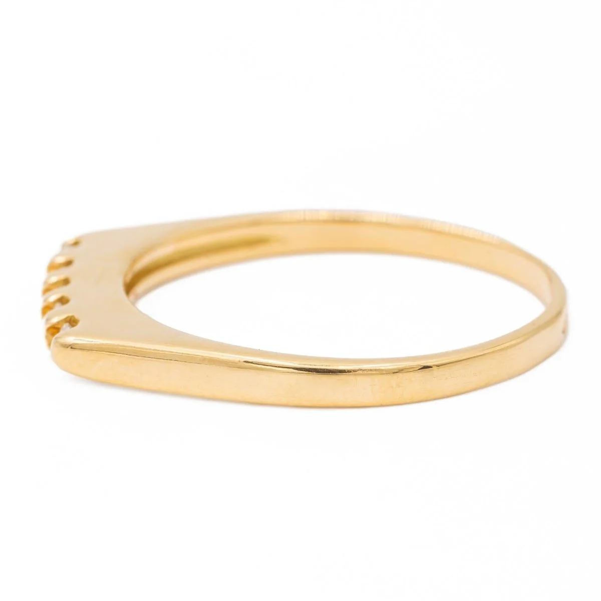 Bague Demi alliance Or jaune  Diamant - Image 11