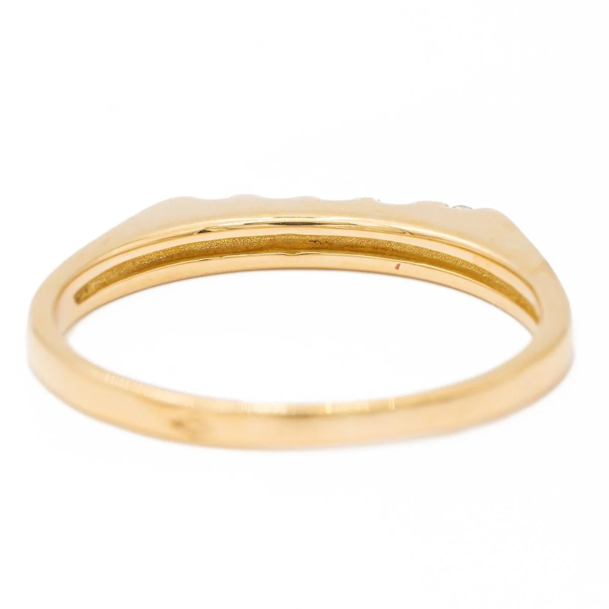 Bague Demi alliance Or jaune  Diamant - Image 12