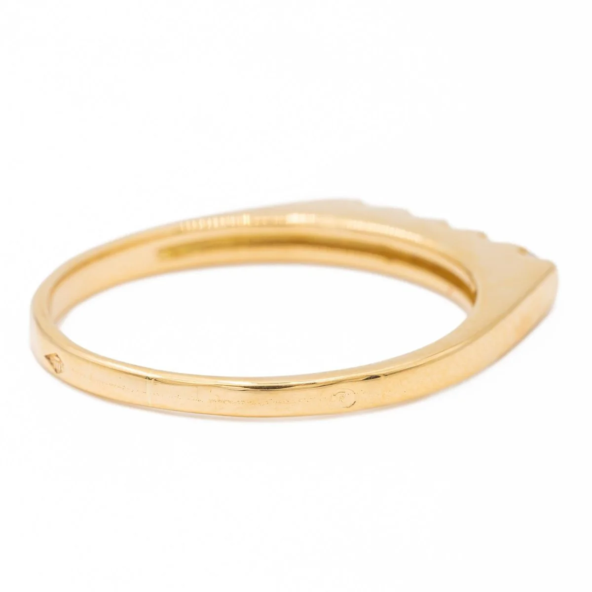 Bague Demi alliance Or jaune  Diamant - Image 13