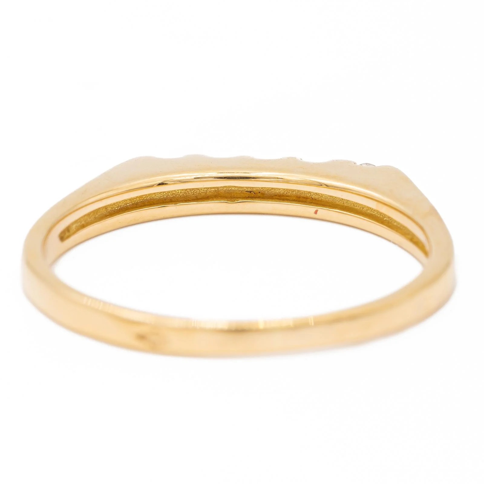 Bague Demi alliance Or jaune  Diamant - Image 5