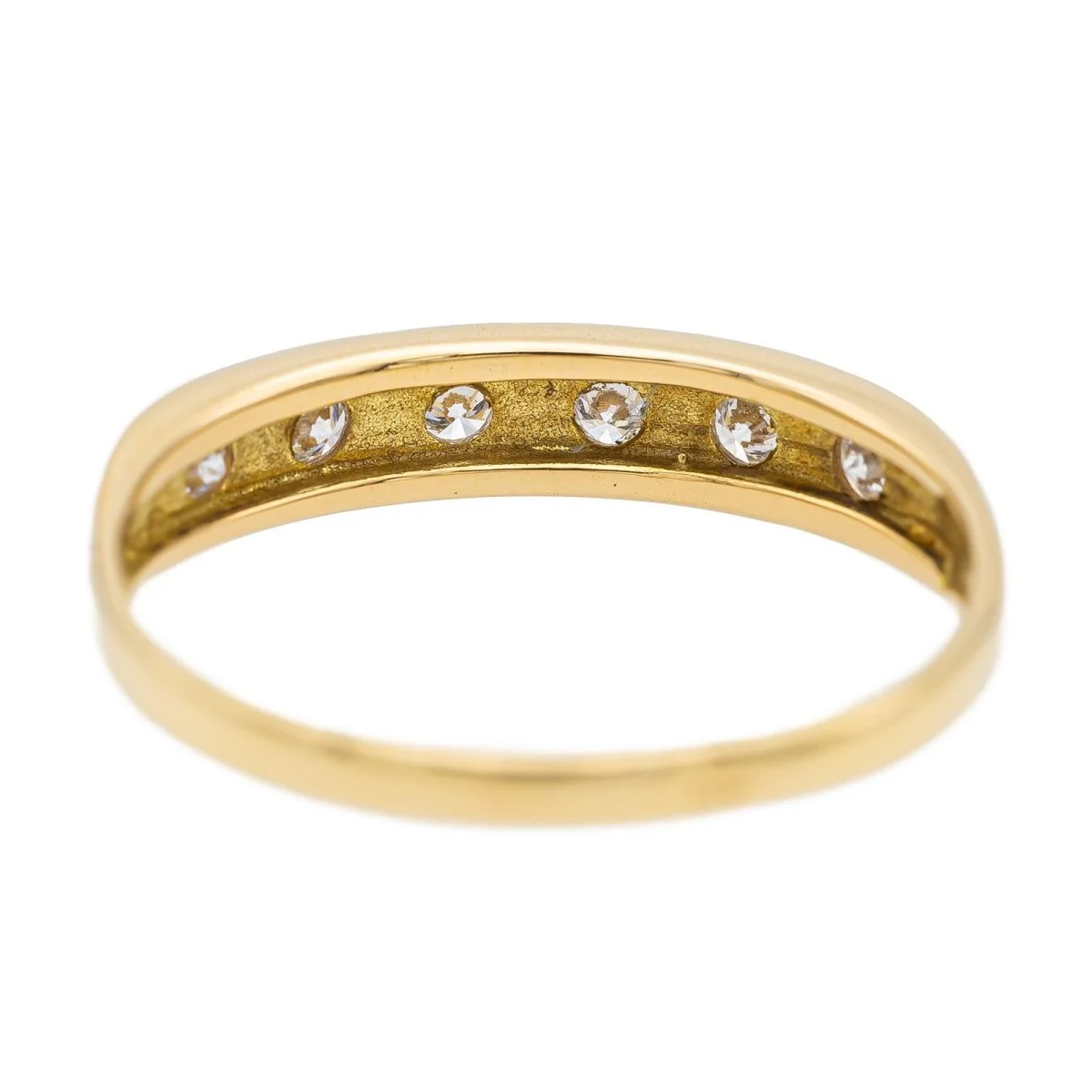 Bague Demi alliance Or jaune Diamant - Image 5