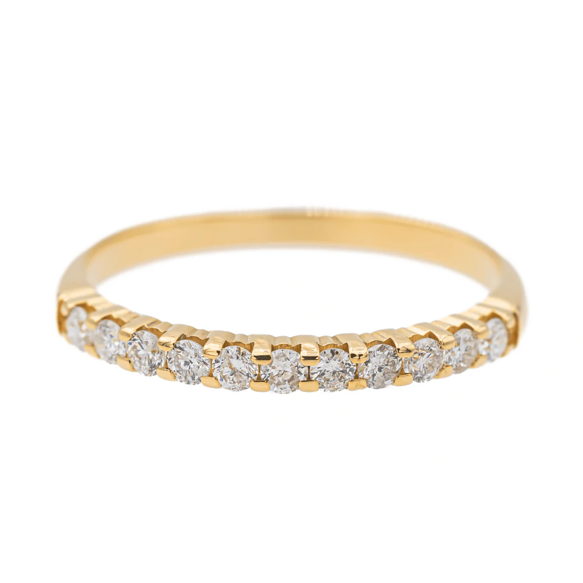 Bague Demi alliance Or jaune  Diamant