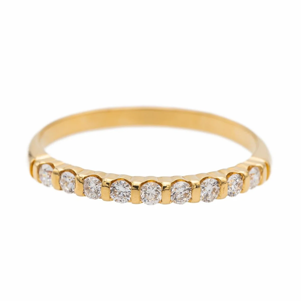 Bague Demi alliance Or jaune Diamant