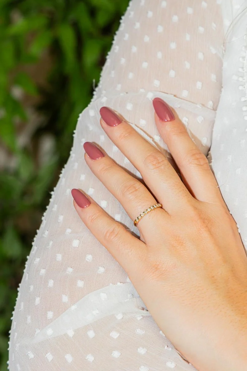 Bague Demi alliance Or jaune Diamant - Image 2