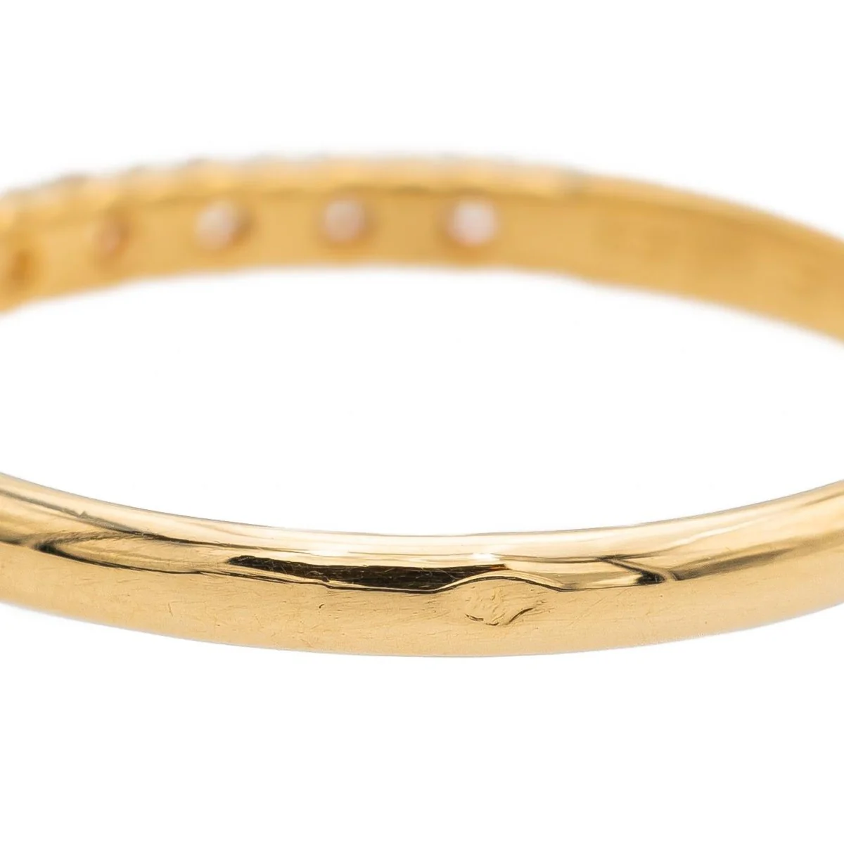 Bague Demi alliance Or jaune Diamant - Image 5