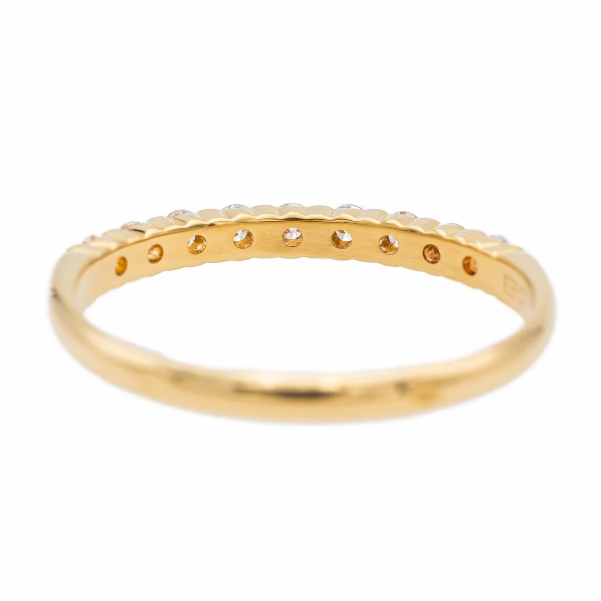 Bague Demi alliance Or jaune Diamant - Image 6