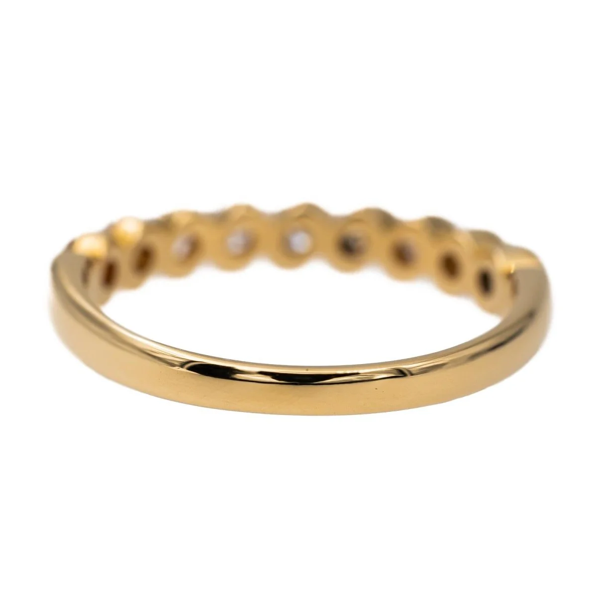 Bague Demi alliance Or jaune Diamant - Image 6