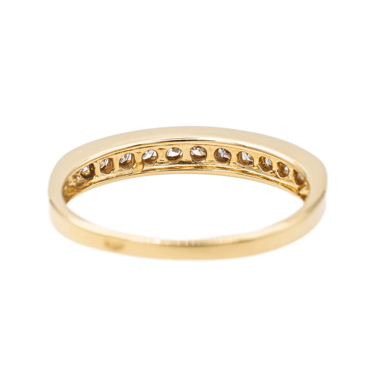 Bague Demi alliance Or jaune Diamant - Image 5