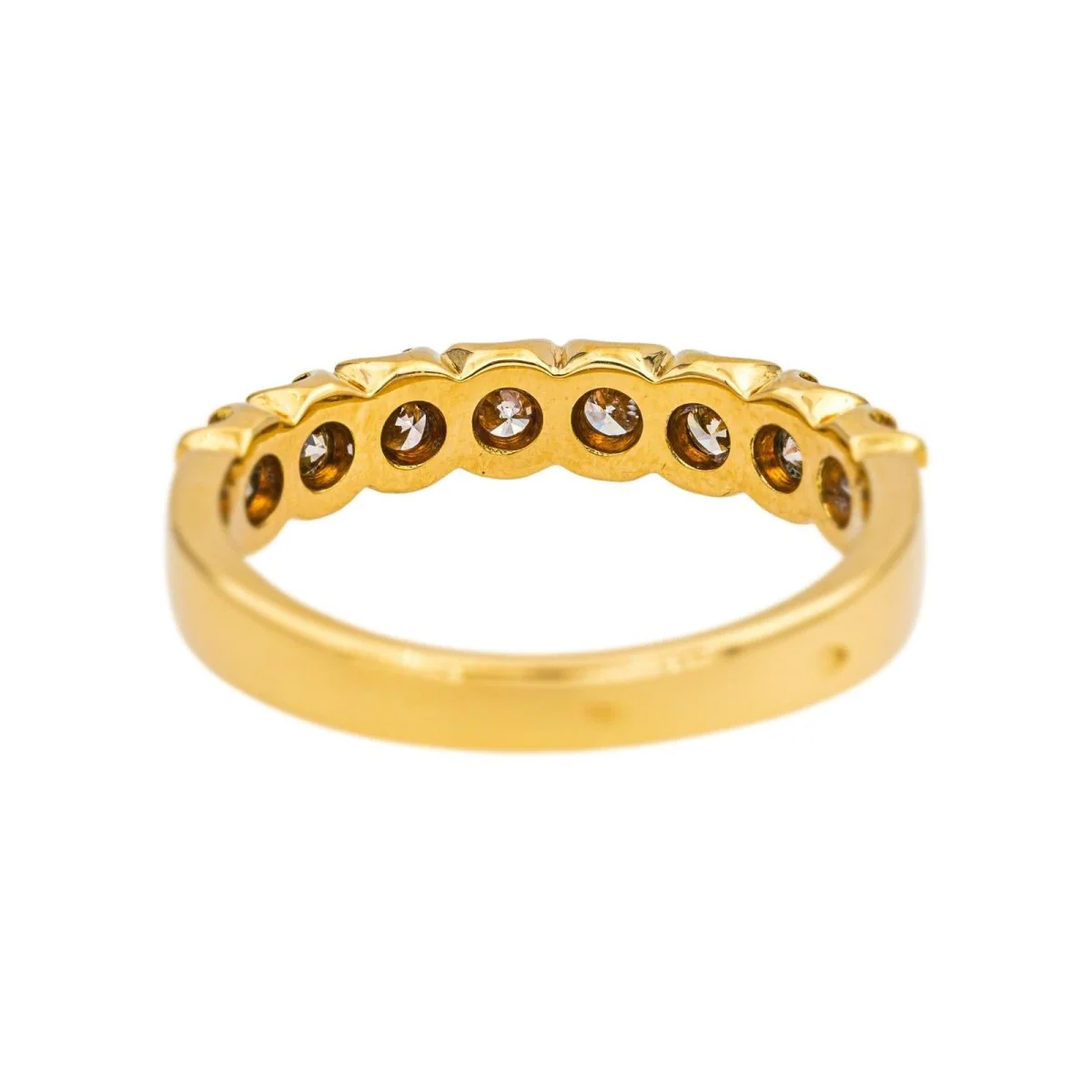 Bague Alliance en or jaune et diamants - Image 5