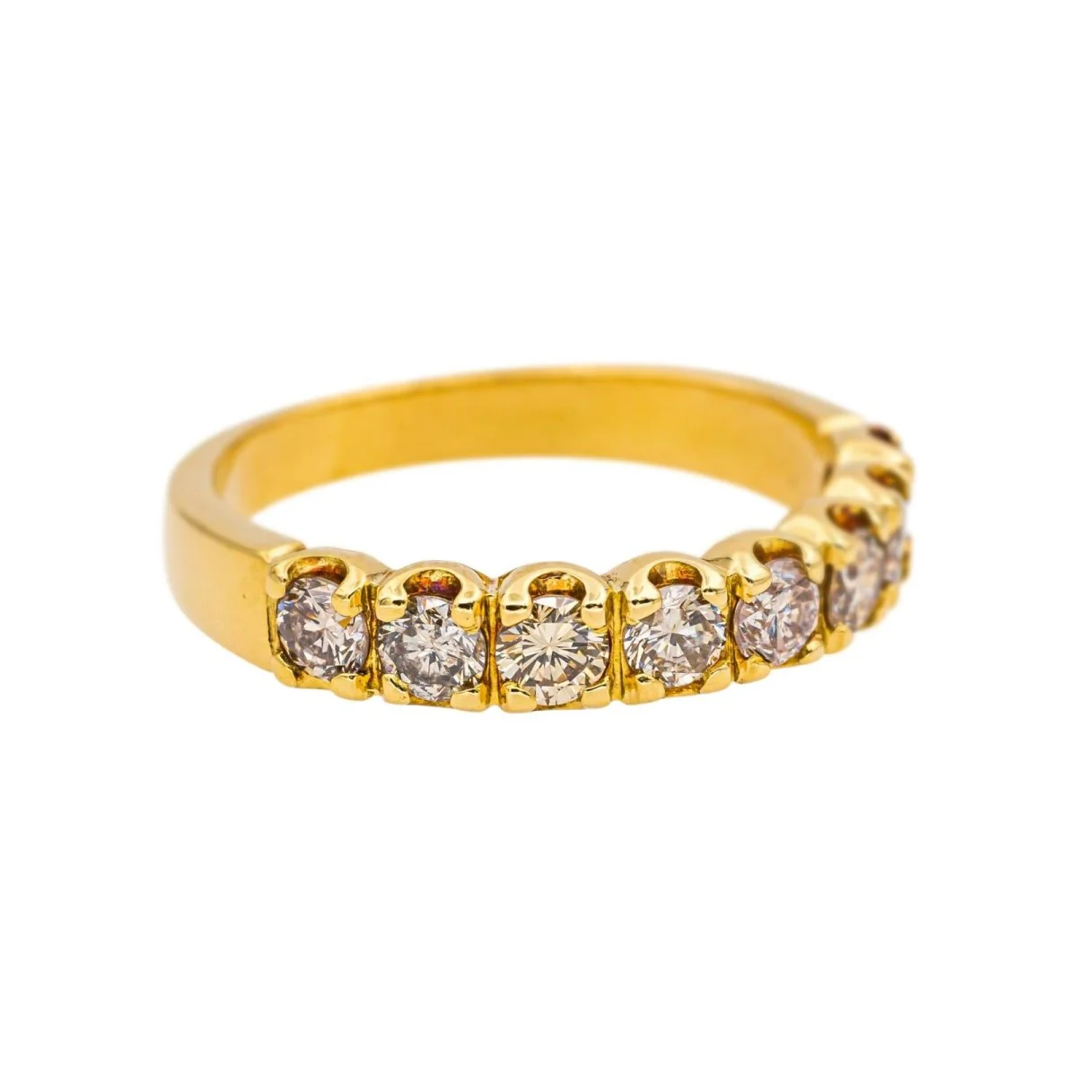 Bague Alliance en or jaune et diamants - Image 6