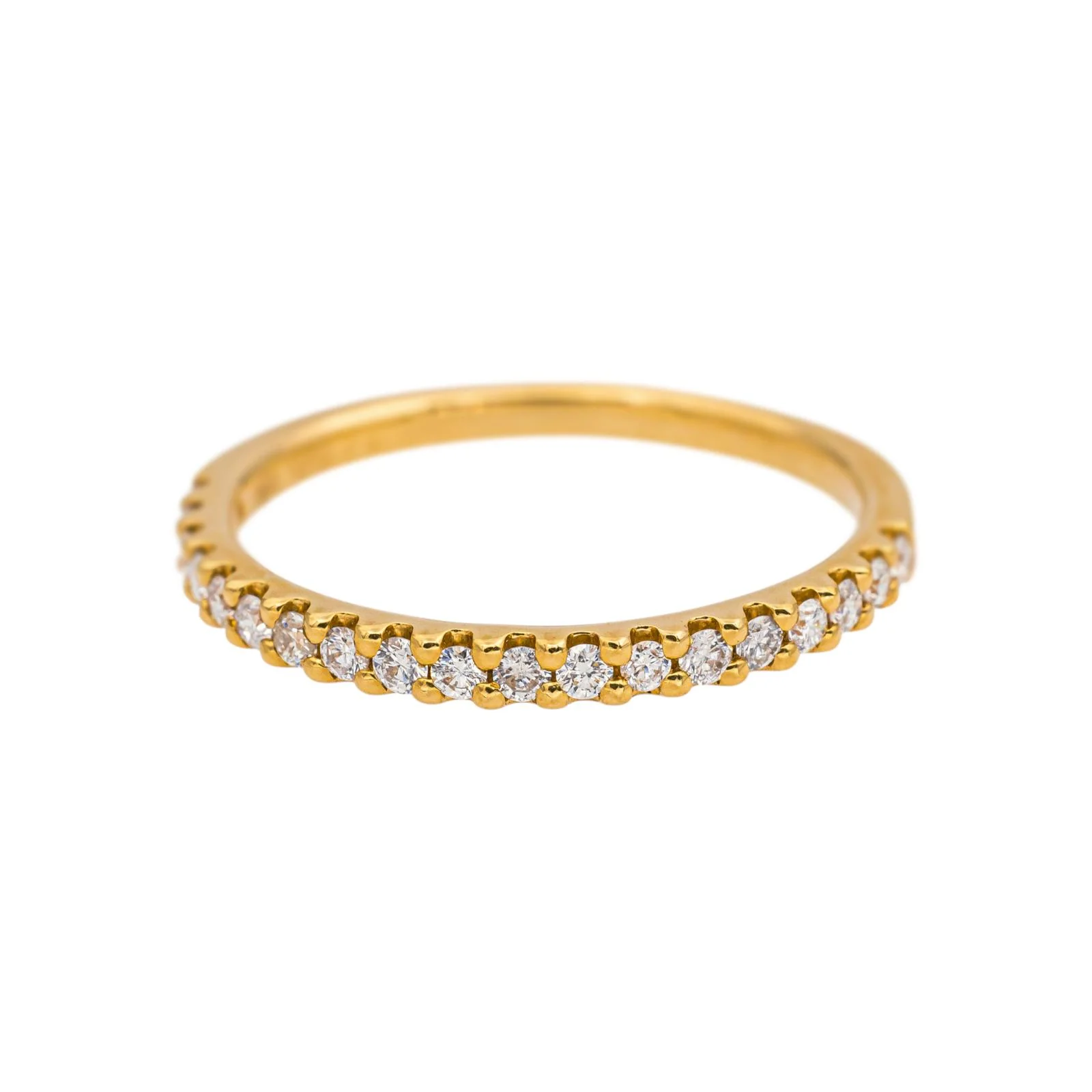 Bague  Demi-alliance  Or jaune Diamant