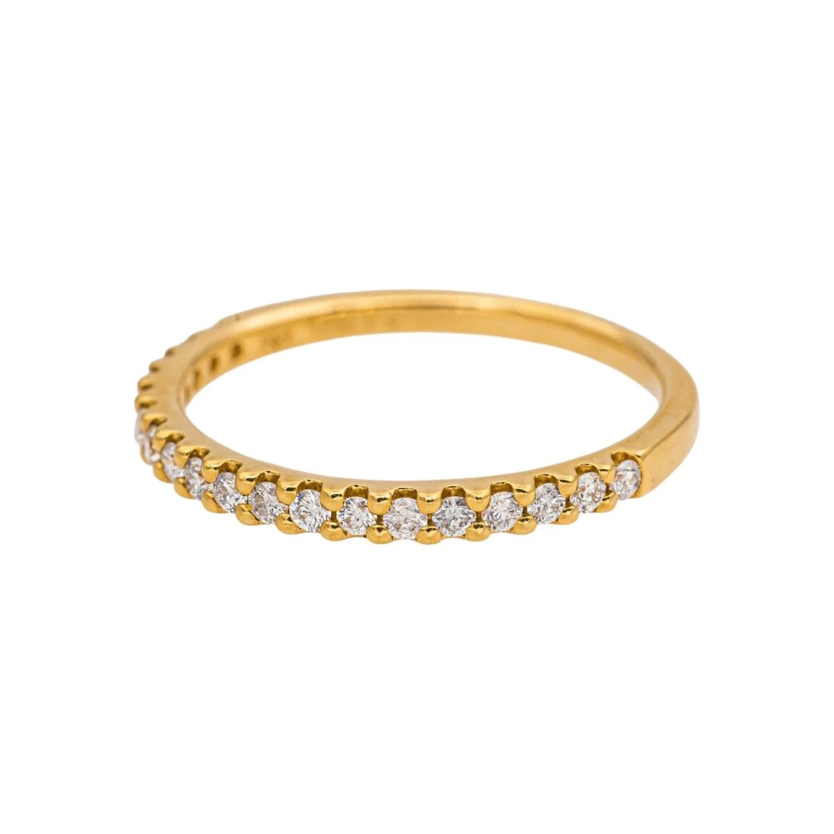 Bague  Demi-alliance  Or jaune Diamant - Image 10