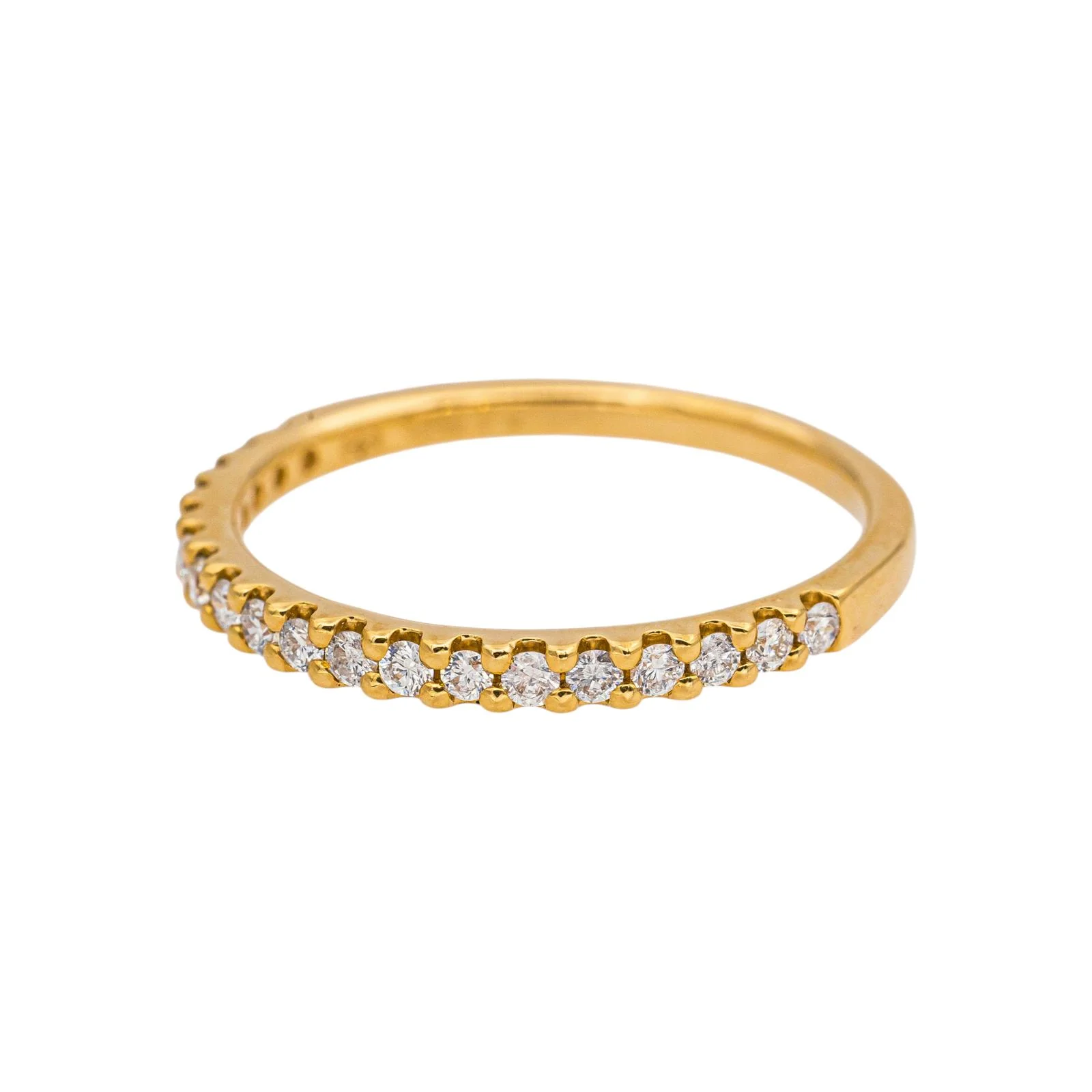 Bague  Demi-alliance  Or jaune Diamant - Image 3