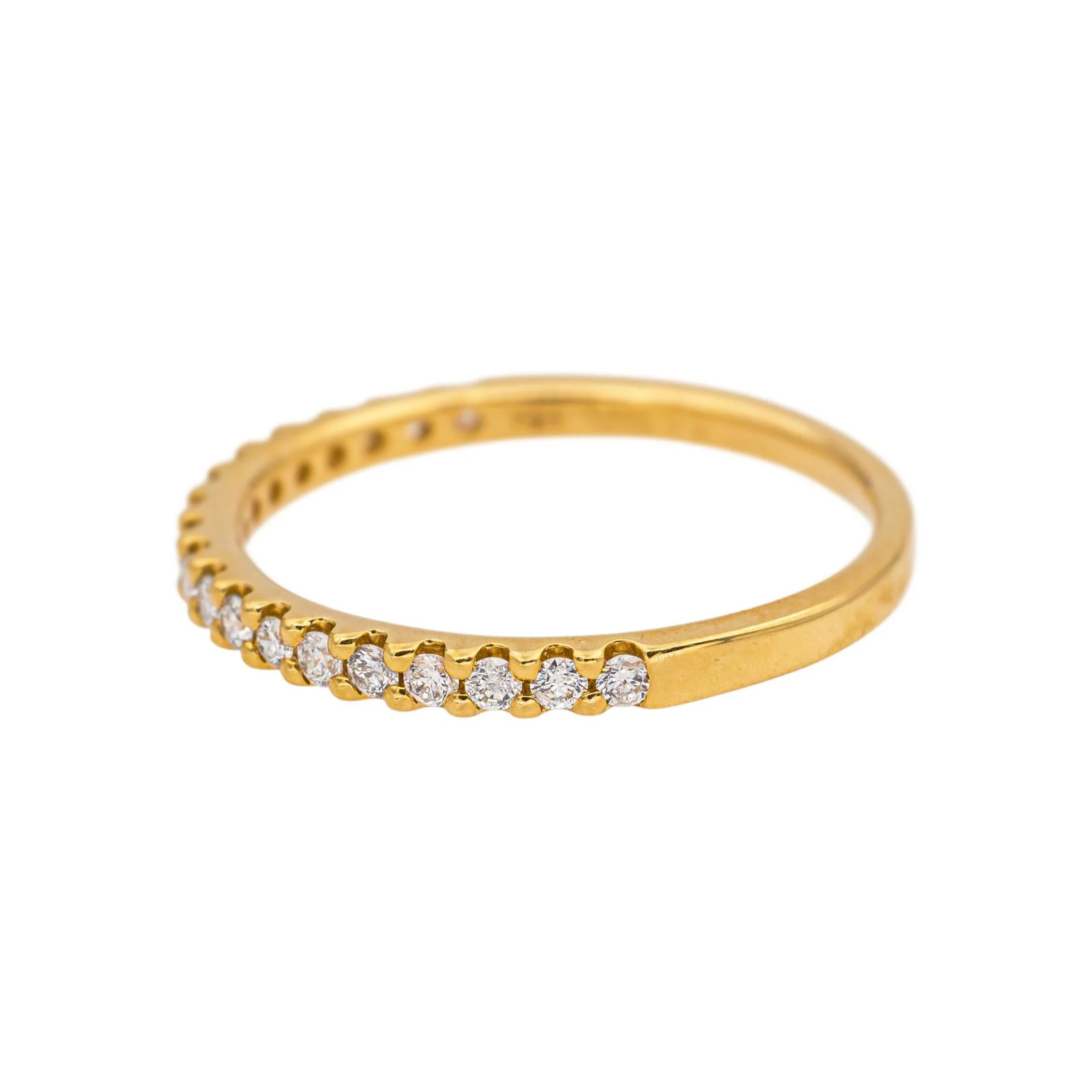 Bague  Demi-alliance  Or jaune Diamant - Image 4