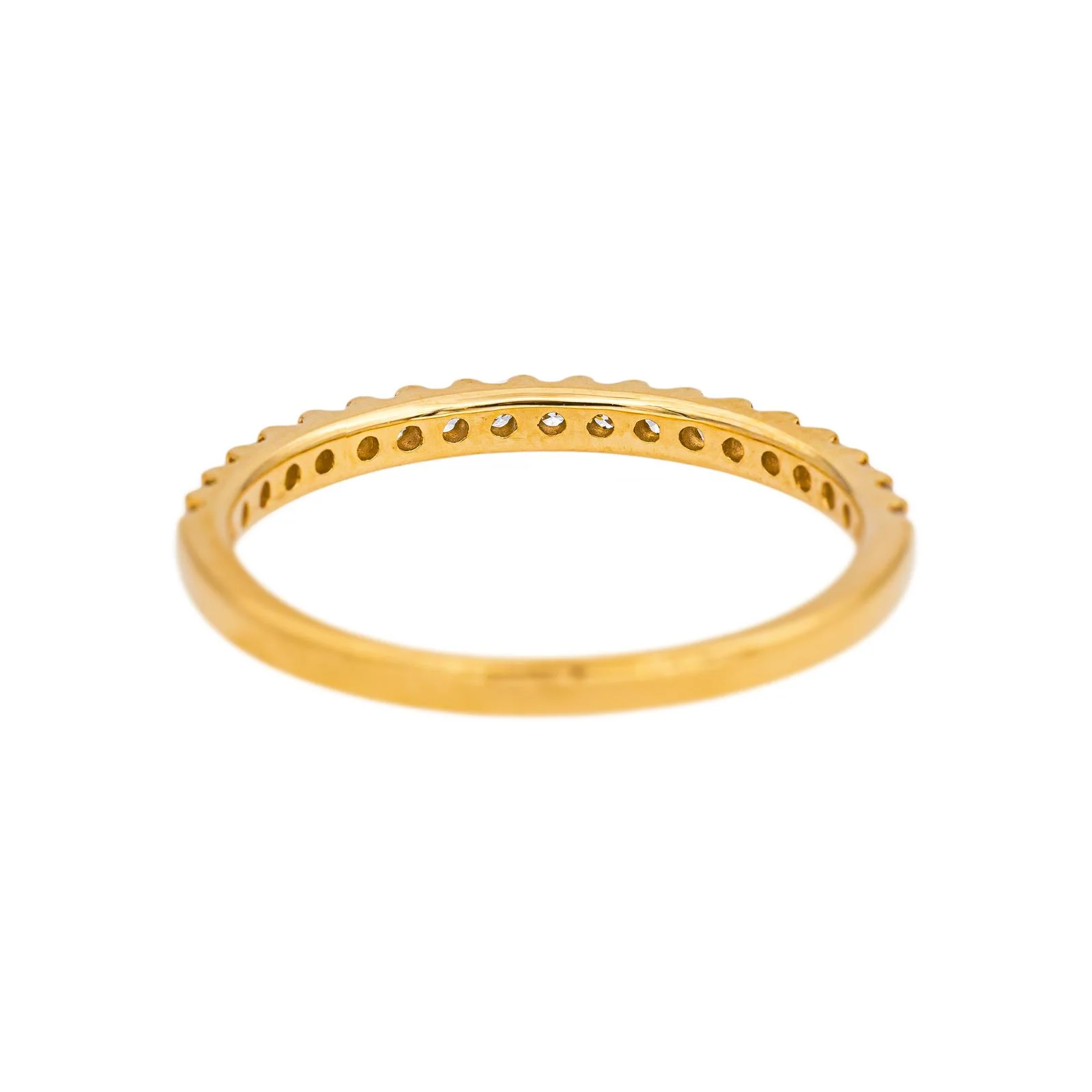 Bague  Demi-alliance  Or jaune Diamant - Image 5