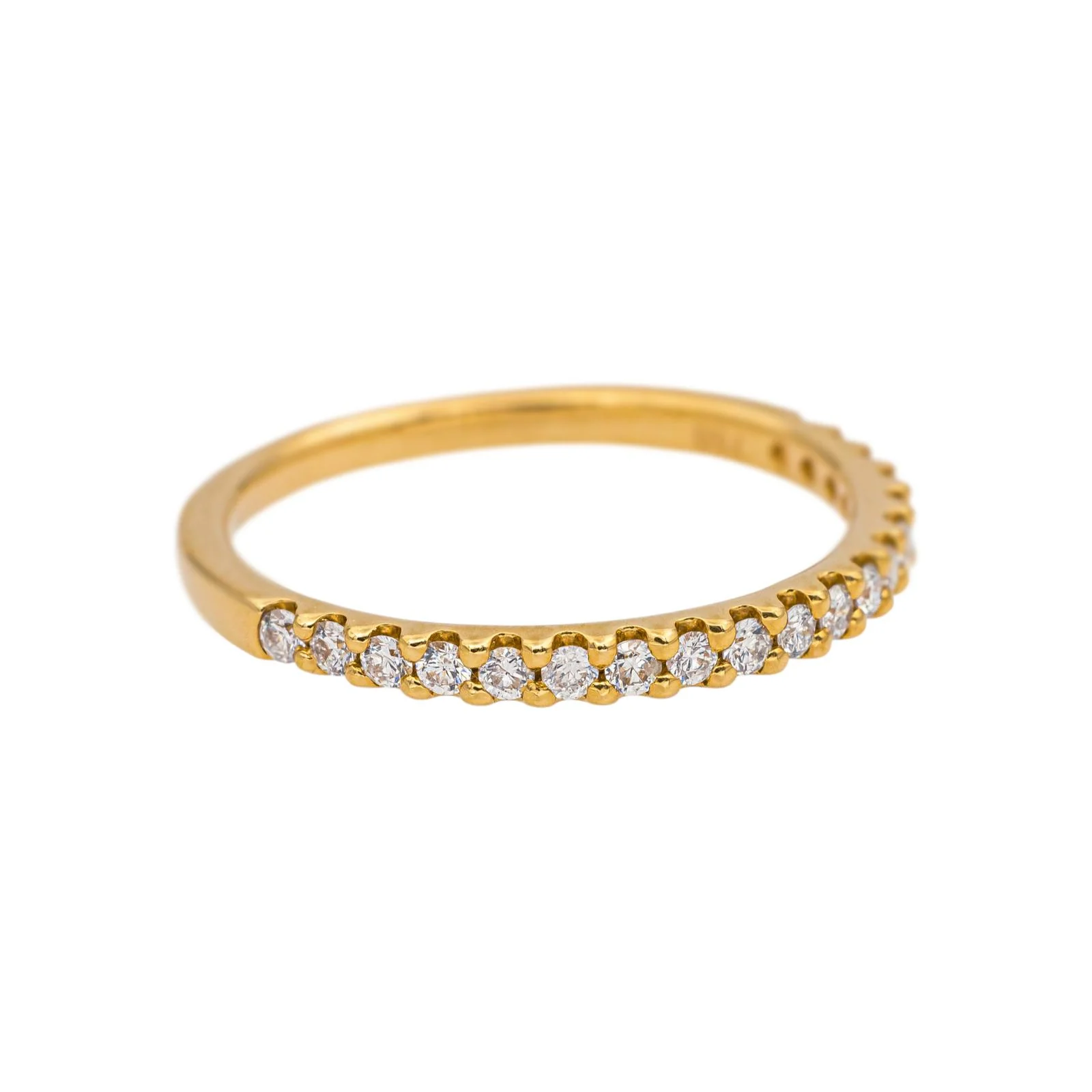 Bague  Demi-alliance  Or jaune Diamant - Image 7
