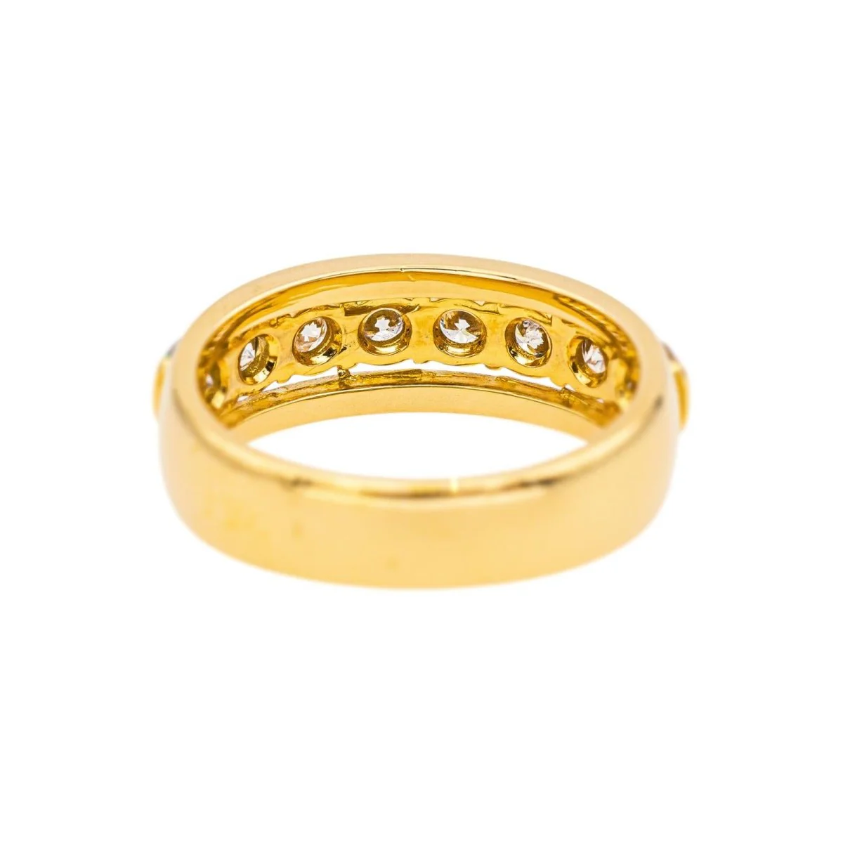 Bague Alliance en or jaune et diamants - Image 5