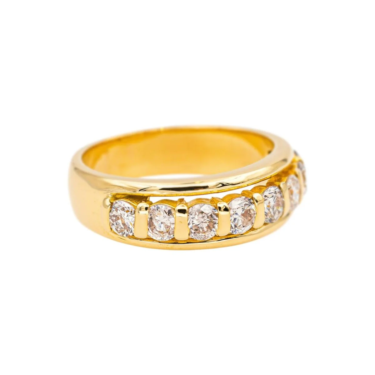 Bague Alliance en or jaune et diamants - Image 6