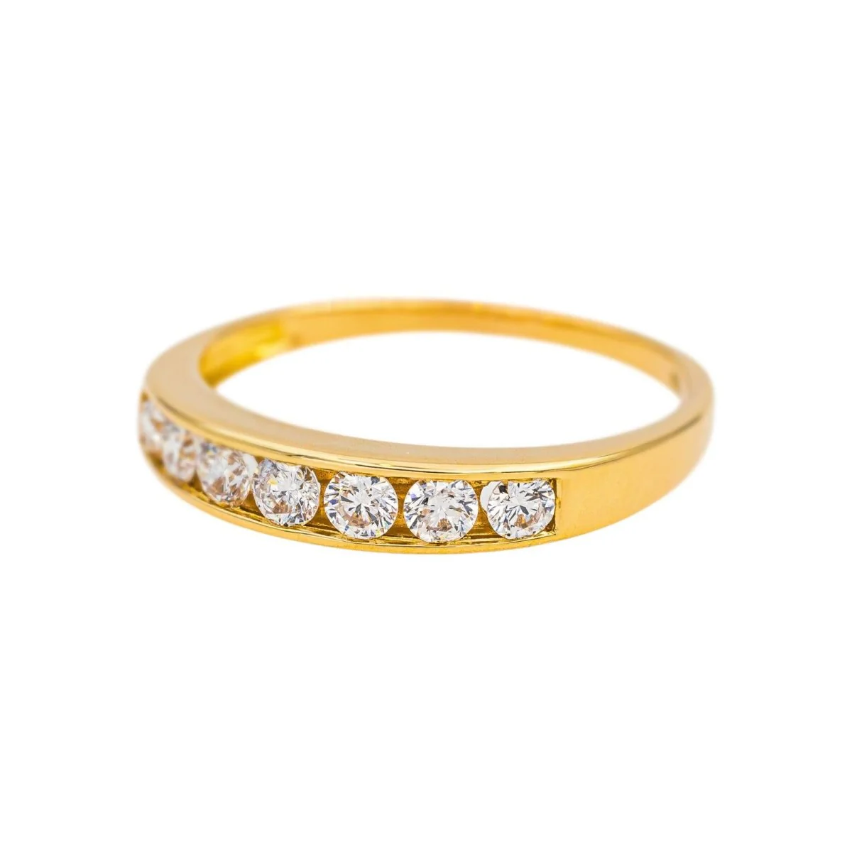 Bague Alliance en or jaune et diamants - Image 3