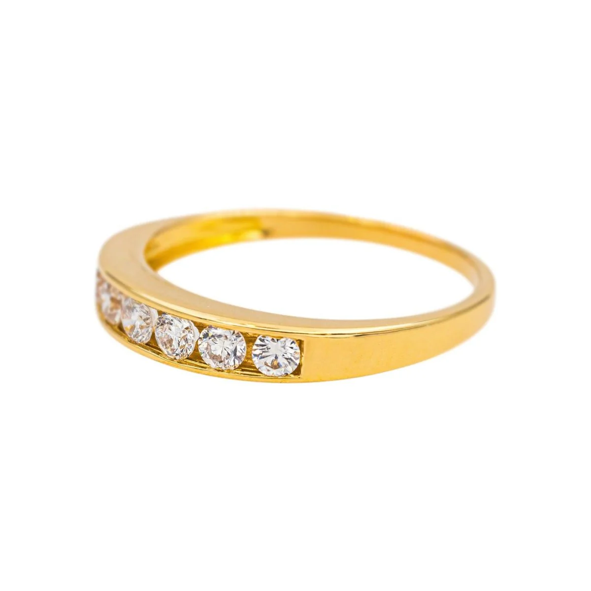 Bague Alliance en or jaune et diamants - Image 4