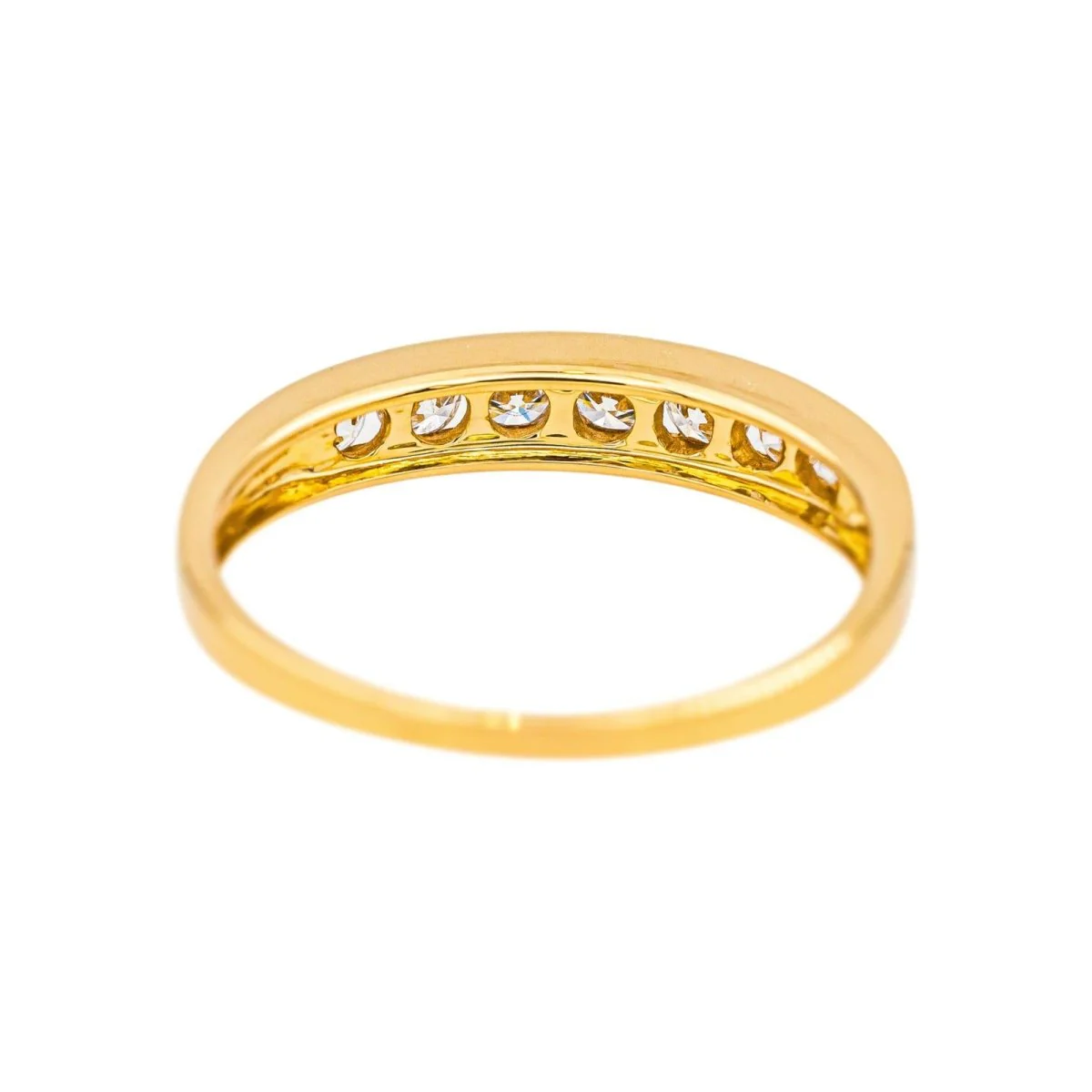 Bague Alliance en or jaune et diamants - Image 5
