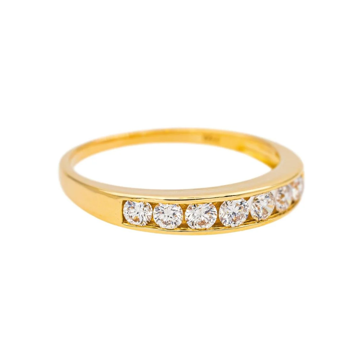 Bague Alliance en or jaune et diamants - Image 6