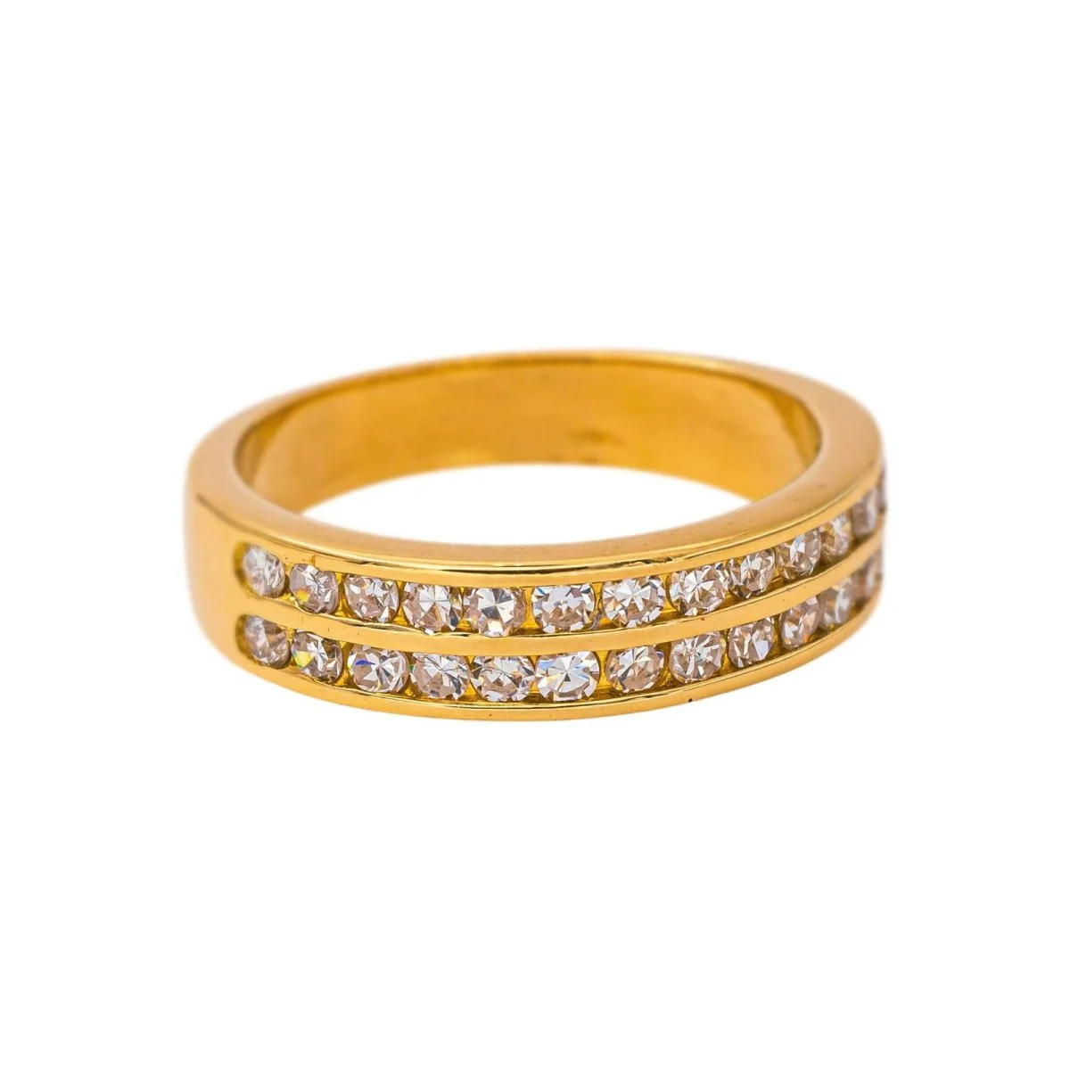 Bague Alliance en or jaune et diamants - Image 6