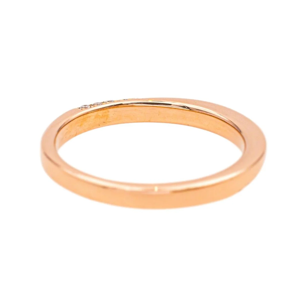 Bague Alliance en or rose et diamants - Image 6