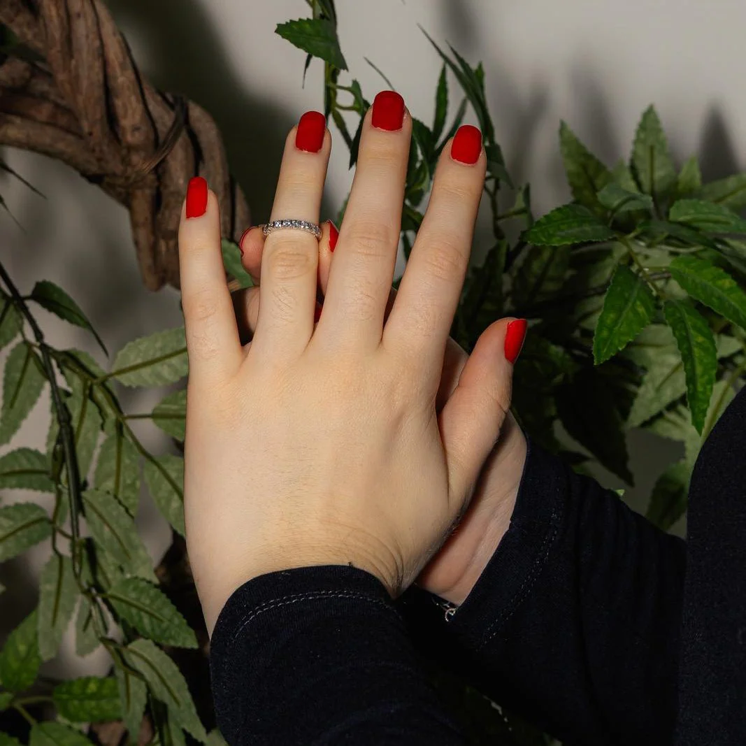 Bague Alliance en platine et diamants - Image 2