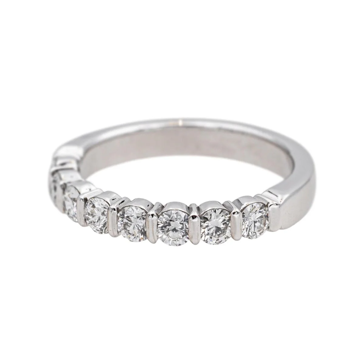 Bague Alliance en platine et diamants - Image 3