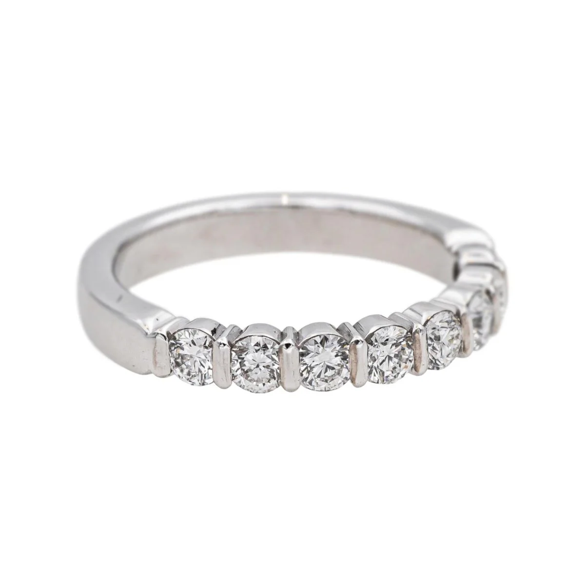 Bague Alliance en platine et diamants - Image 6