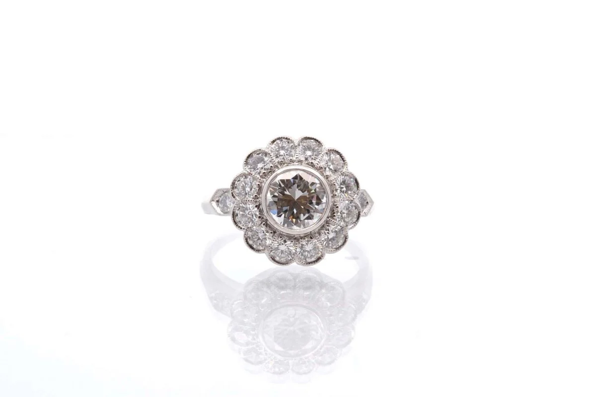 Bague diamant en platine - Image 2