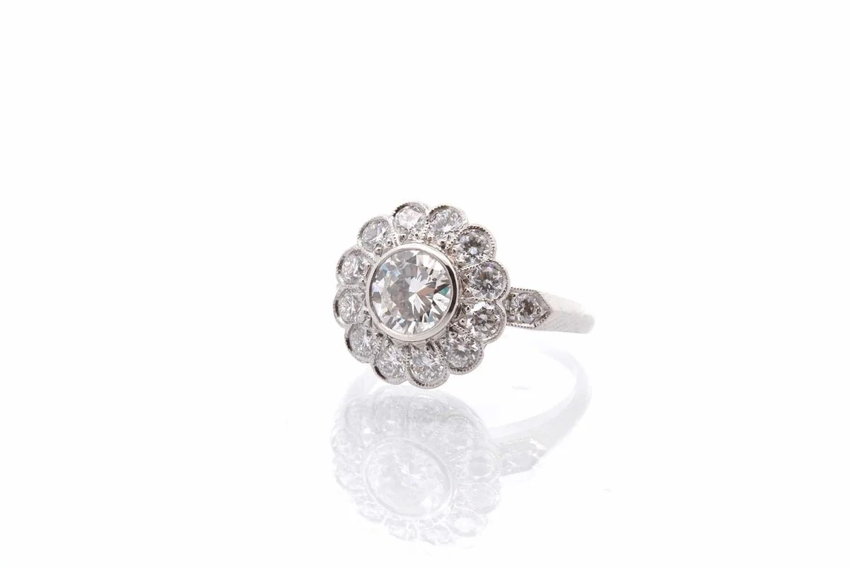 Bague diamant en platine - Image 4