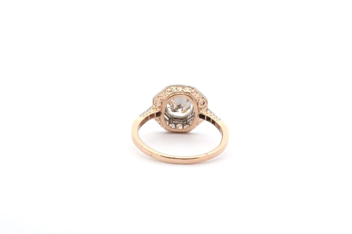 Bague diamant 0,96ct G/SI2 en or et platine - Image 5