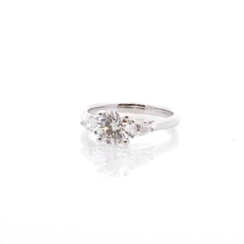 Bague diamant 1,02 cts G/Pur 10x en or blanc 18k - Image 4