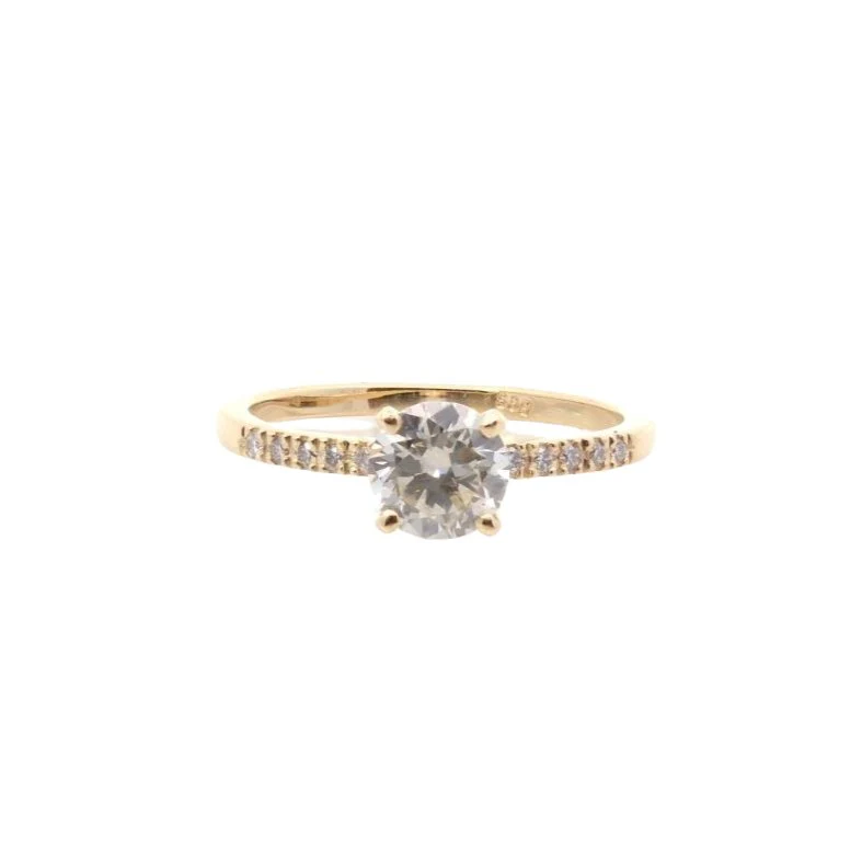 Bague Alliance en or jaune et diamant