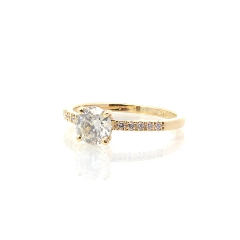 Bague Alliance en or jaune et diamant - Image 4