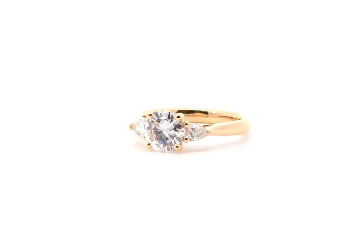 Bague diamant 1,03cts D/VS2 en or 18k