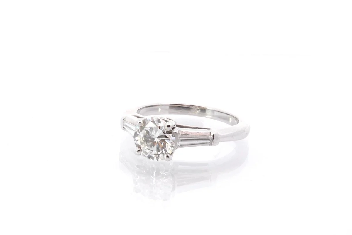 Bague diamant en platine