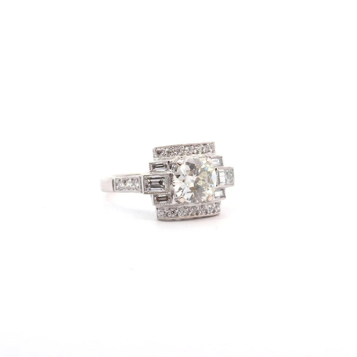 Bague en platine et diamants - Image 4
