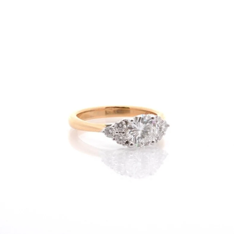 Bague diamant 1,11 cts G/Pur 10x en or 18k - Image 2