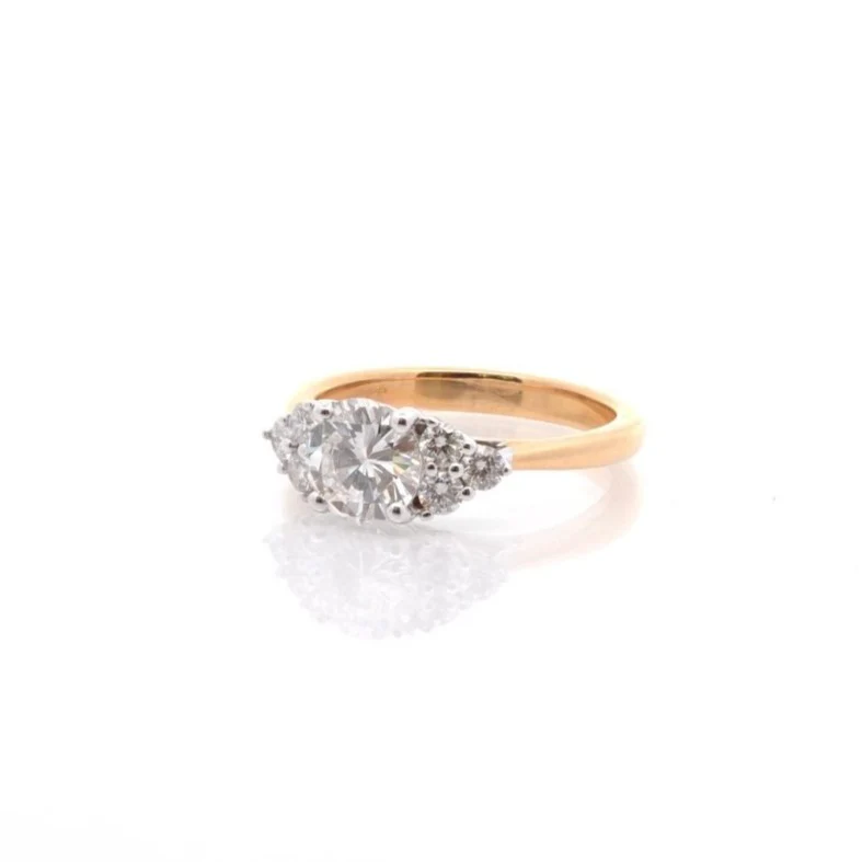 Bague diamant 1,11 cts G/Pur 10x en or 18k - Image 4