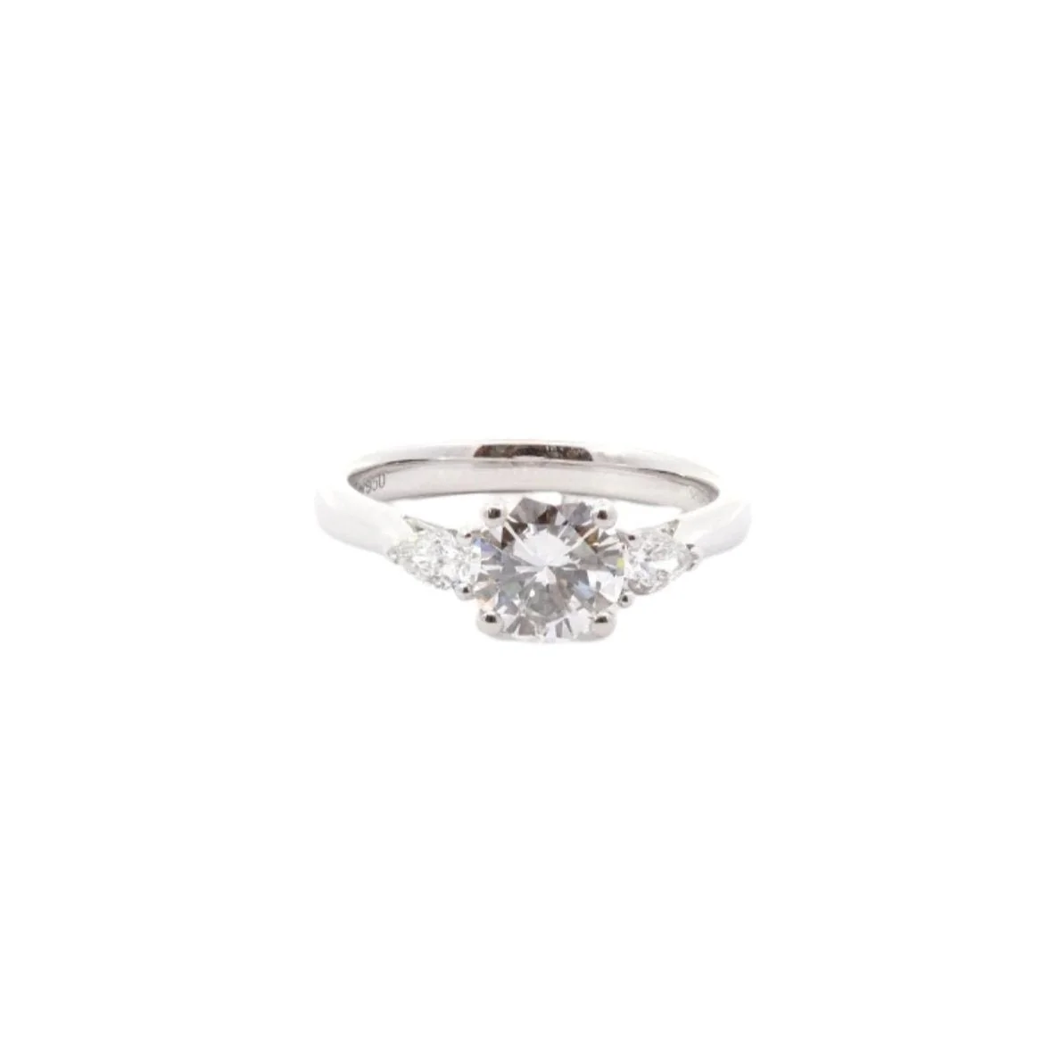 Bague Trilogie en platine et diamants